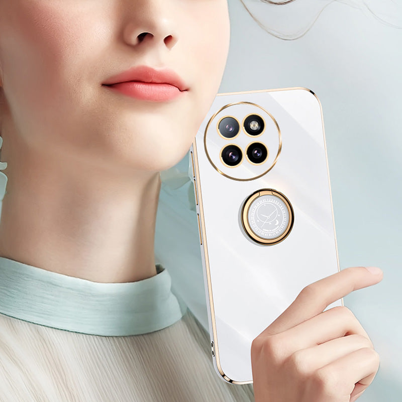 XINLI For Xiaomi Civi 4 Pro 5G Phone Cover Electroplating Frame Ring Kickstand Anti-drop TPU Case XINLI For Xiaomi Civi 4 Pro 5G Phone Cover Electroplating Frame Ring Kickstand Anti-drop TPU Case